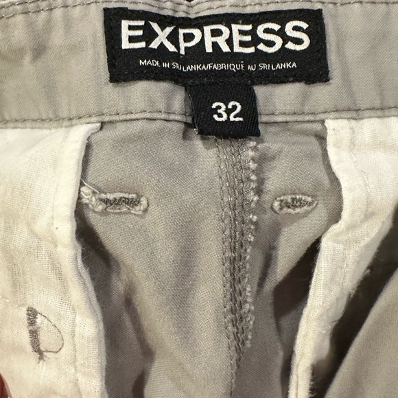 Express Men's Gray Cotton Shorts Size 32 - Picture 2 of 4